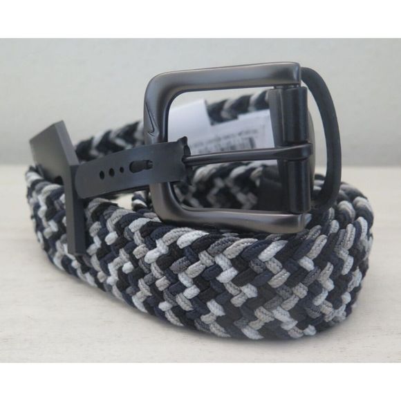 Nike S5045929A Men's Sz M (36-38) Black Multi G Flex Webbed Braided Golf Belt - Picture 1 of 10